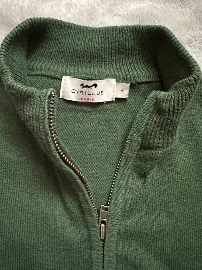 Gilet zippé 4 ans Cyrillus vert foncé - photo numéro 3