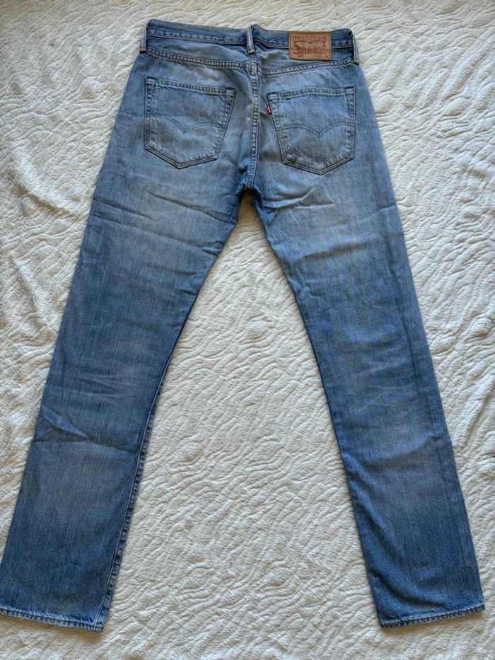 Jean levi’s 501 homme bleu effet délavé coupe regular straight droit taille W33 42/44 L L34 - photo numéro 13