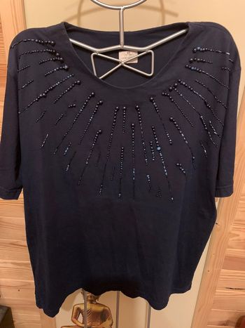 tunique marine perlée