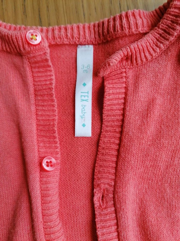 Gilet TeX 3 à 6 mois abricot - photo numéro 2