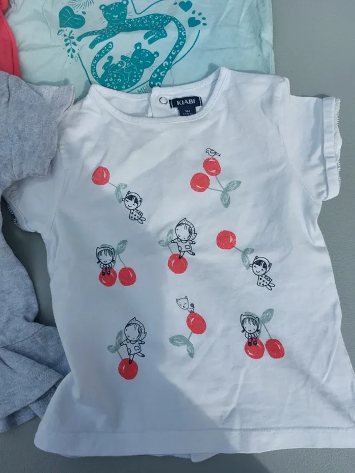Lot 9 mois 6 t-shirts fille - photo numéro 3