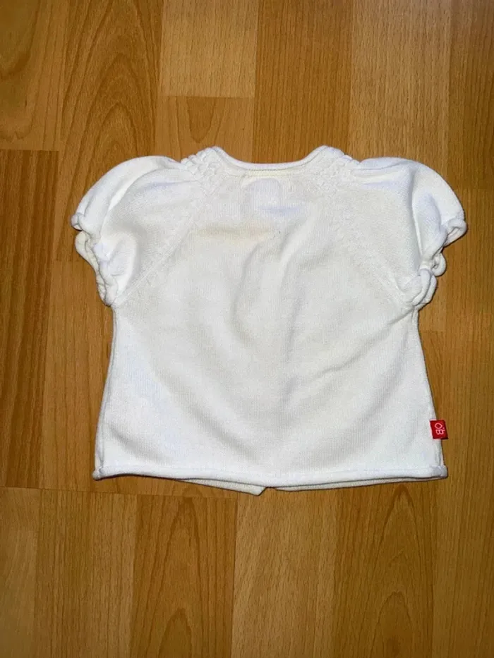 Gilet manches courtes bébé fille Obaïbi 3 mois - Excellent état - photo numéro 3