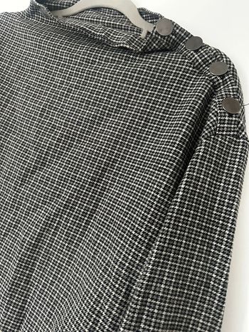 Haut Zara pied de poule gris et noir