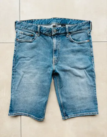 Short en jeans homme bleu H&M