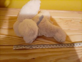 Peluche lapin blanc et bleu - Doudou&Compagnie - 15 cm 