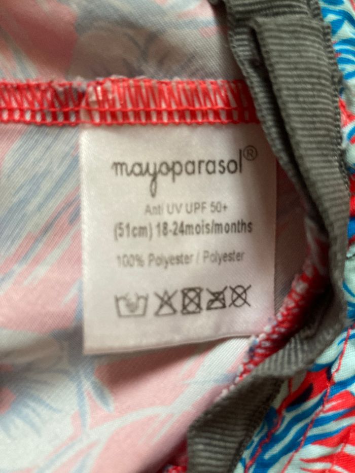 chapeau bob anti UV fleuri taille 18/24 mois - photo numéro 3