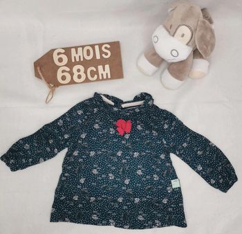 Chemisier  👣  blouse  sergent  major  6mois/67cm