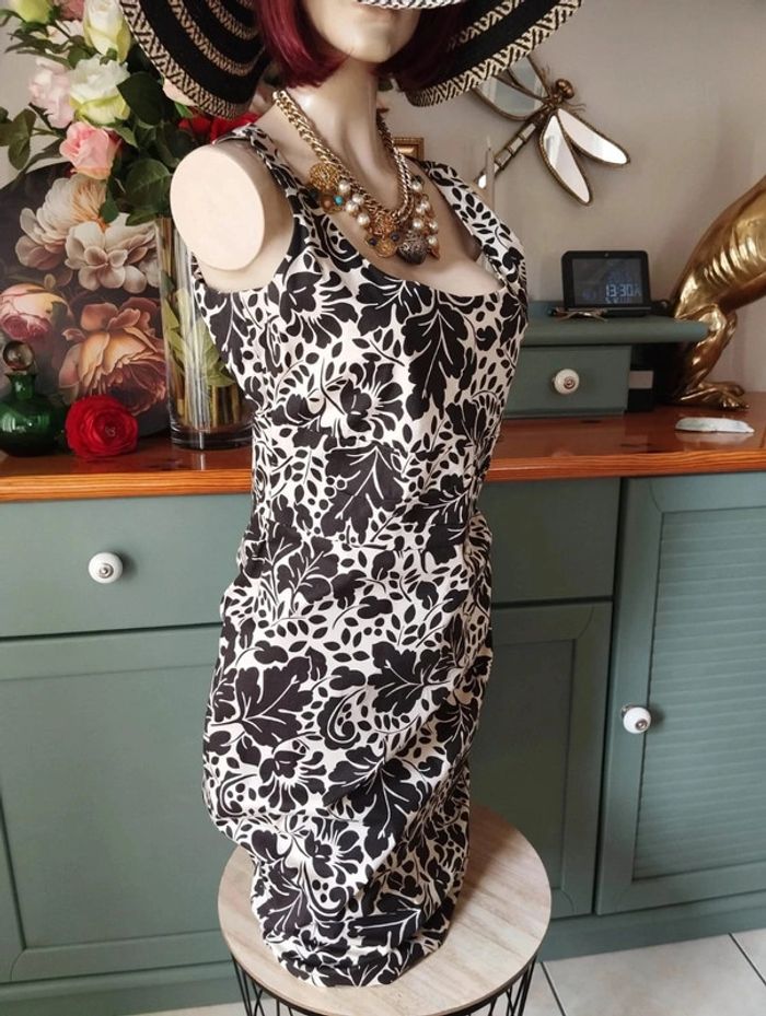 🌾Robe Noire & Crème Imprimé Floral Nougat London T36/38🌾 - photo numéro 9