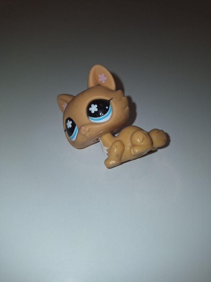 Petshop LPS Chat roux yeux et oreilles fleurs - photo numéro 3