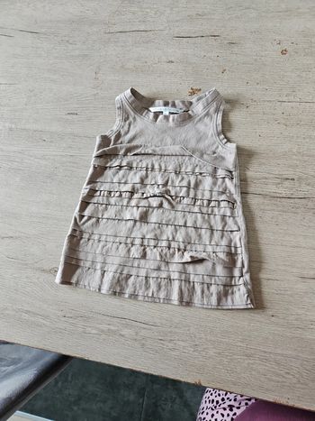 Débardeur beige foncé, Buissonnière, taille BBL/4ans, jamais mis