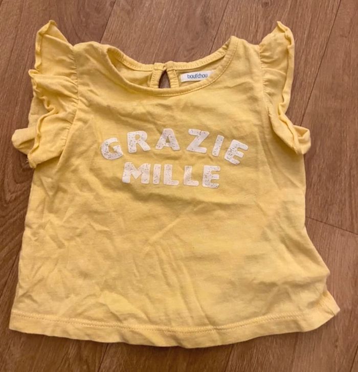 T-shirt jaune fille 6M