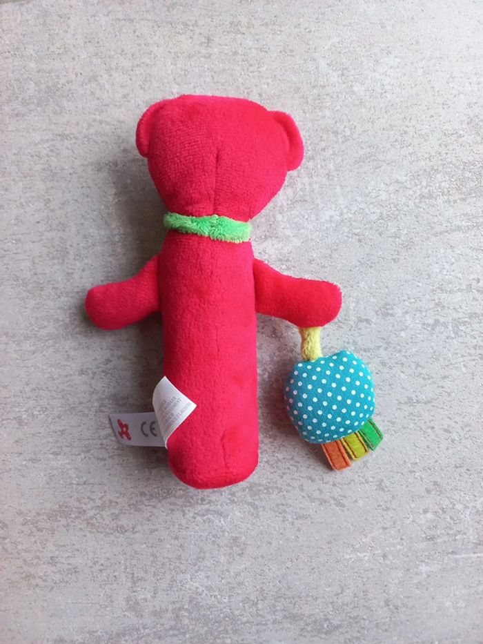 Peluche bâton ours rouge - photo numéro 2