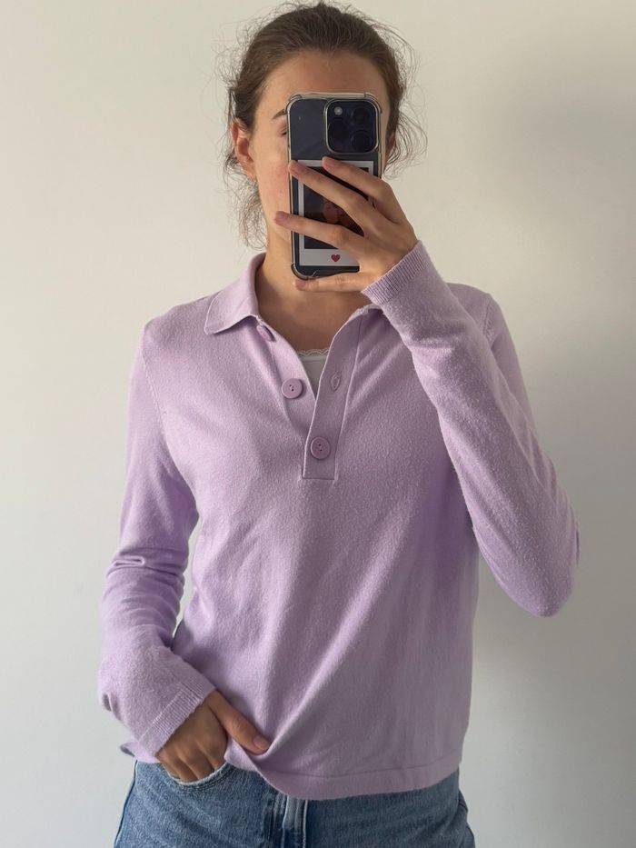 T-shirt style polo lila Pimkie