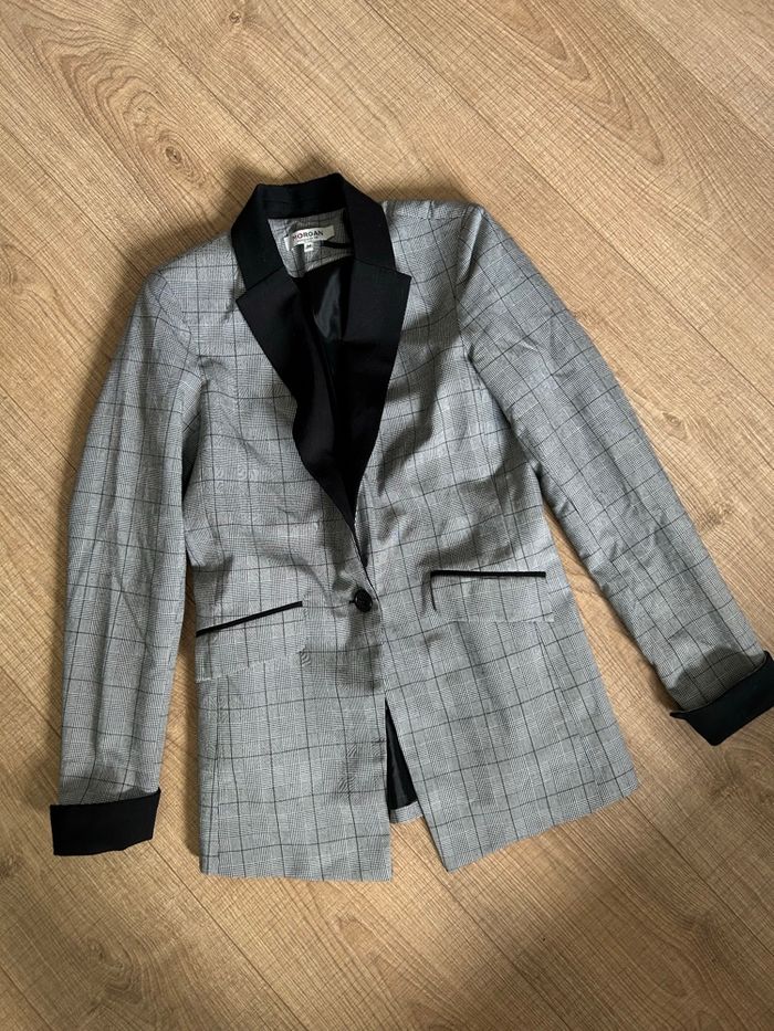 Blazer gris et noir à carreaux Morgan taille 34 jamais porté - photo numéro 8