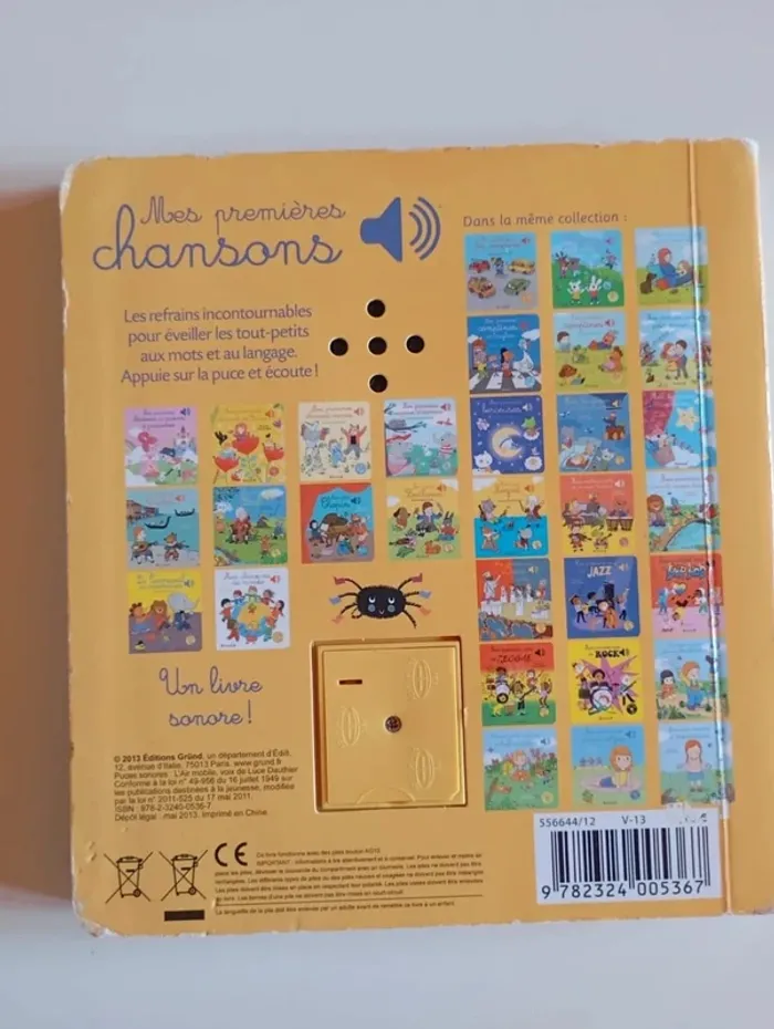 Livre sonore : Mes premières chansons - photo numéro 2