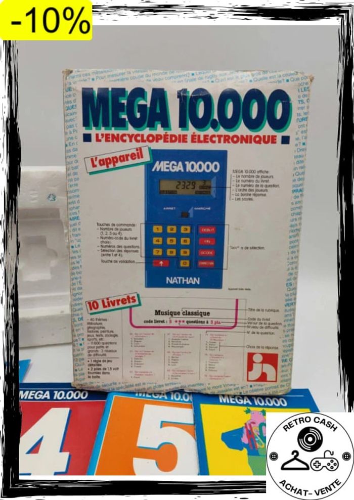 Super Mega 10000 Ancien Jeu Électronique 1987,  Nathan  Fonctionnel - photo numéro 4