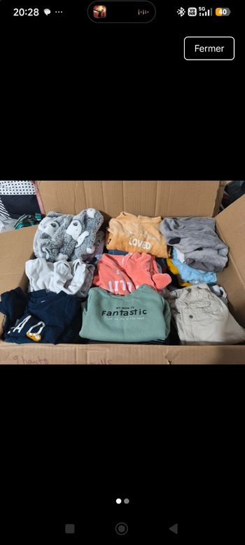 Carton de vêtements garçon 
