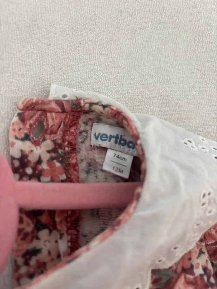 Robe à fleurs bébé fille taille 12mois - photo numéro 3