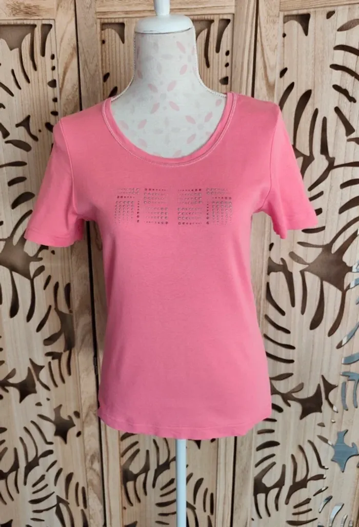 Tee shirt pailleté T 2 Christine Laure