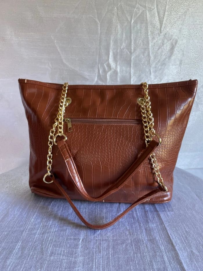 Sac marron effet python - Comme neuf - photo numéro 5