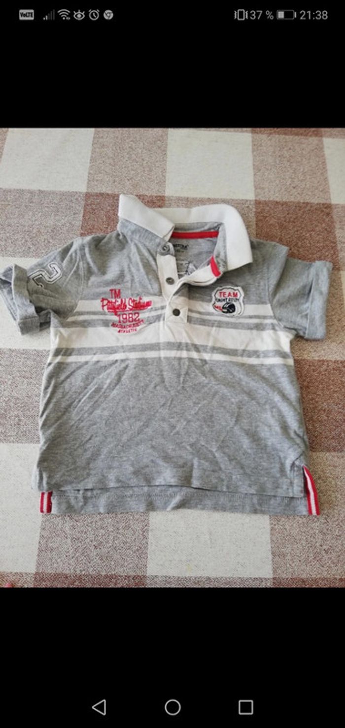 Polo 2 ans gris manches courtes orchestra