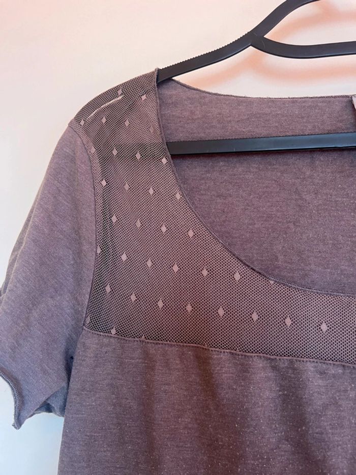 Tshirt sexy tulle chose promis taille M gris - photo numéro 2