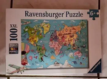 Puzzle planisphère pour enfants - Ravensburger XXL 100 pièces