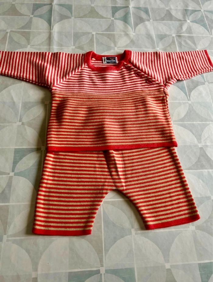 Ensemble mixte - bébé - fille ou garçon - 6 mois - Duger/La Mar Maille- en très bon état - photo numéro 4