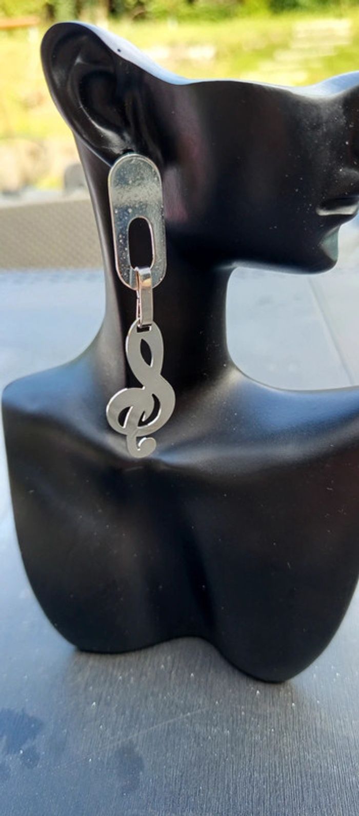 Boucles d'oreilles clé de sol femme