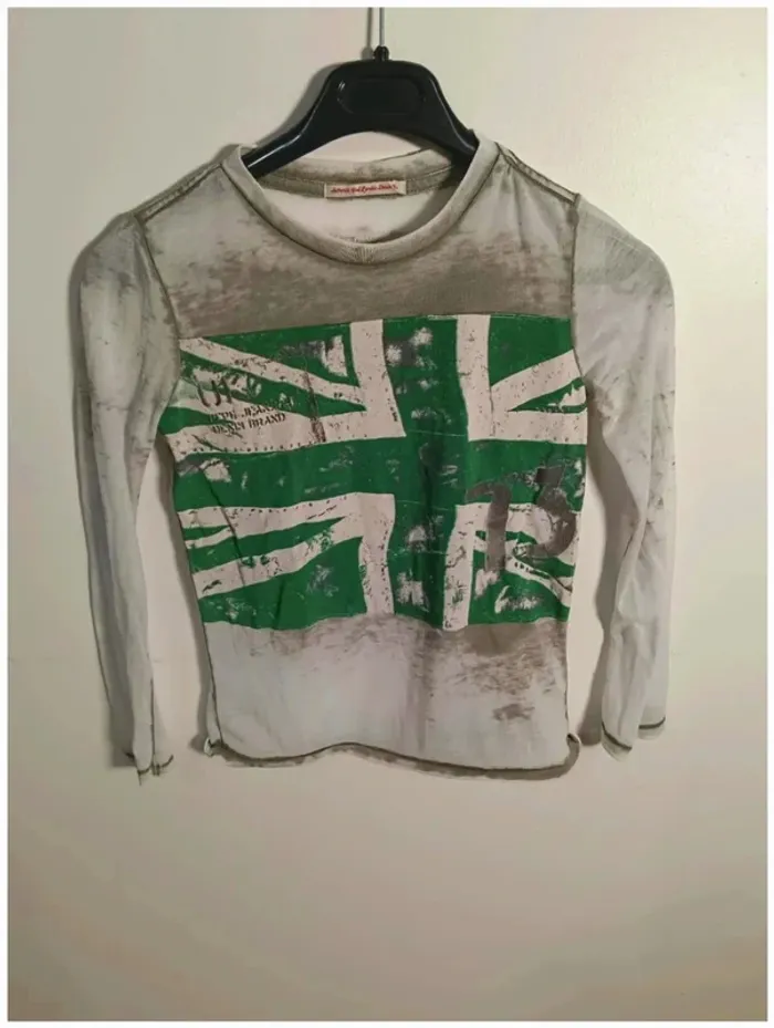 C12 blouse gris/vert Pepe jeans 8 ans