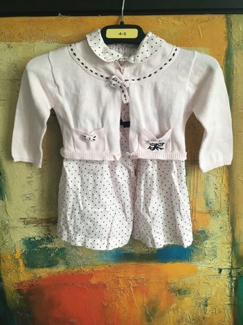 Ensemble gilet et robe Tartine et Chocolat 6 mois