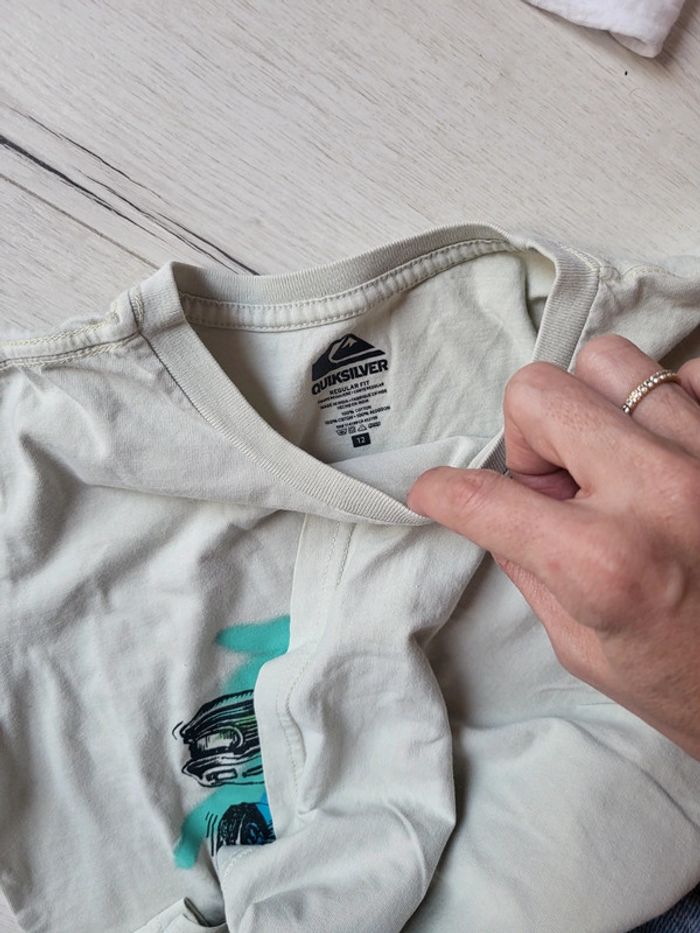 Lot de 3 tee-shirts garçon 12ans ikks tao quiksilver - photo numéro 5