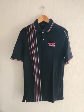 Polo manches courtes noir et rouge Airness L / XL