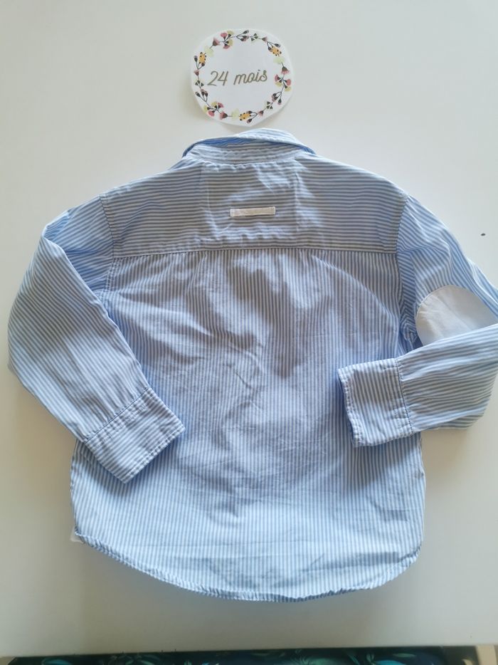 Chemise à rayures 100% coton 2 ans serge blanco excellent état - photo numéro 6