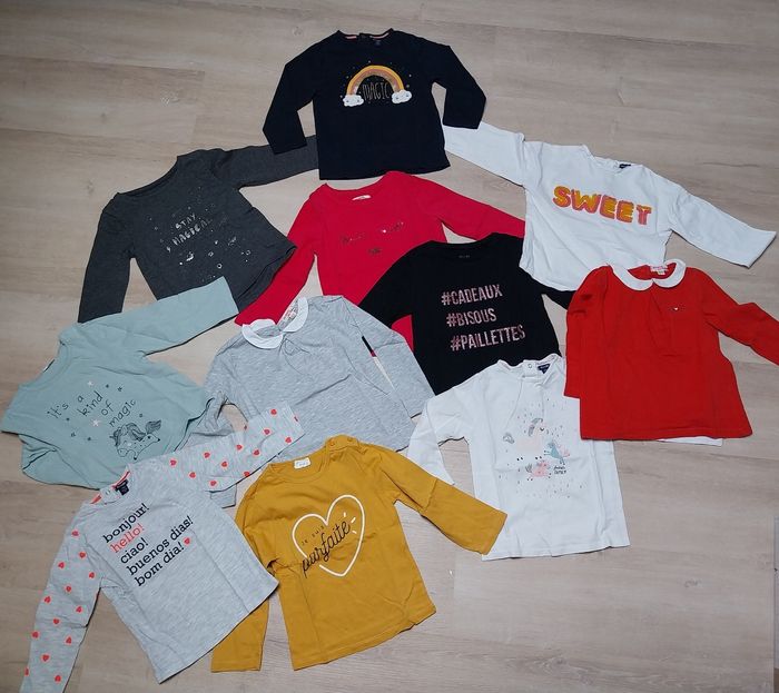 T shirts manches longues en lot ou à l'unité