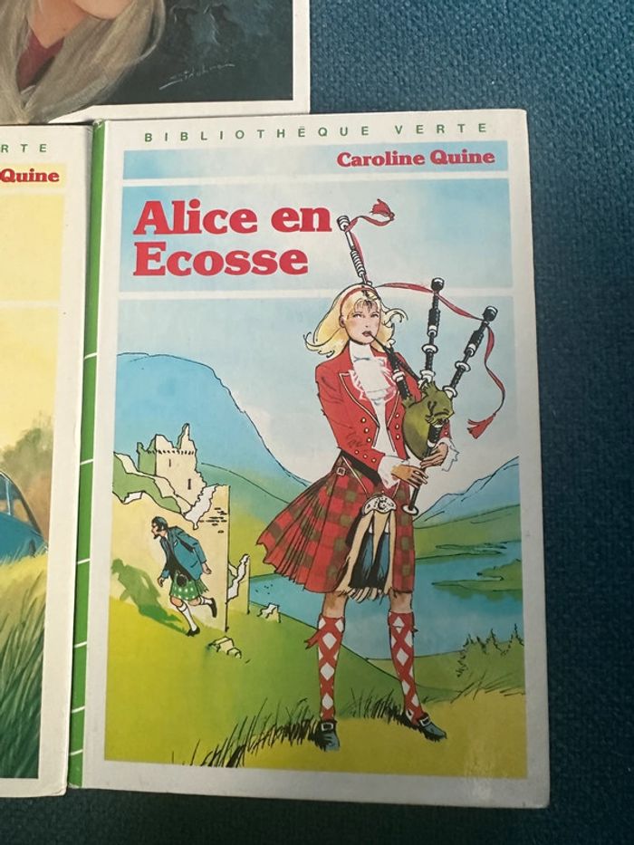 Lot de 3 livres anciens poche Alice détective bibliothèque verte ecosse pantoufle d’hermine - photo numéro 2