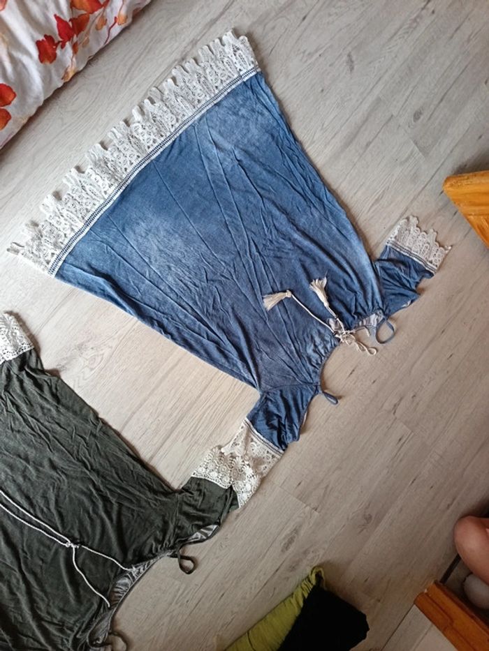 Haut top tunique dentelle femme épaule dénudées taille 42 XL a 44 XXL - photo numéro 12