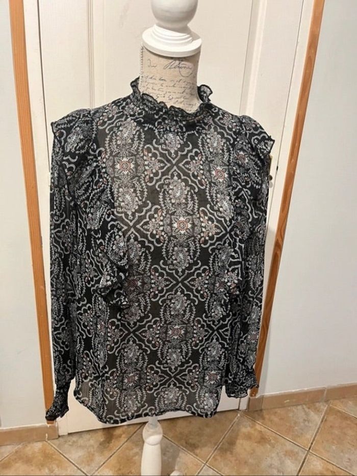 Blouse manches longues à motif