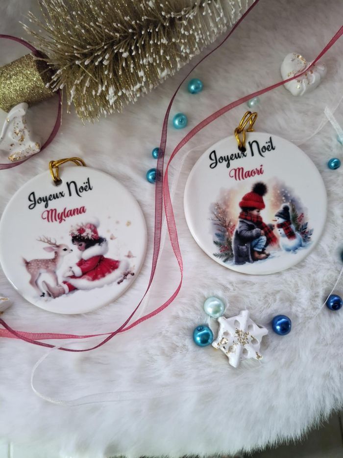 Boule de Noël en céramique Personnalisée - photo numéro 2