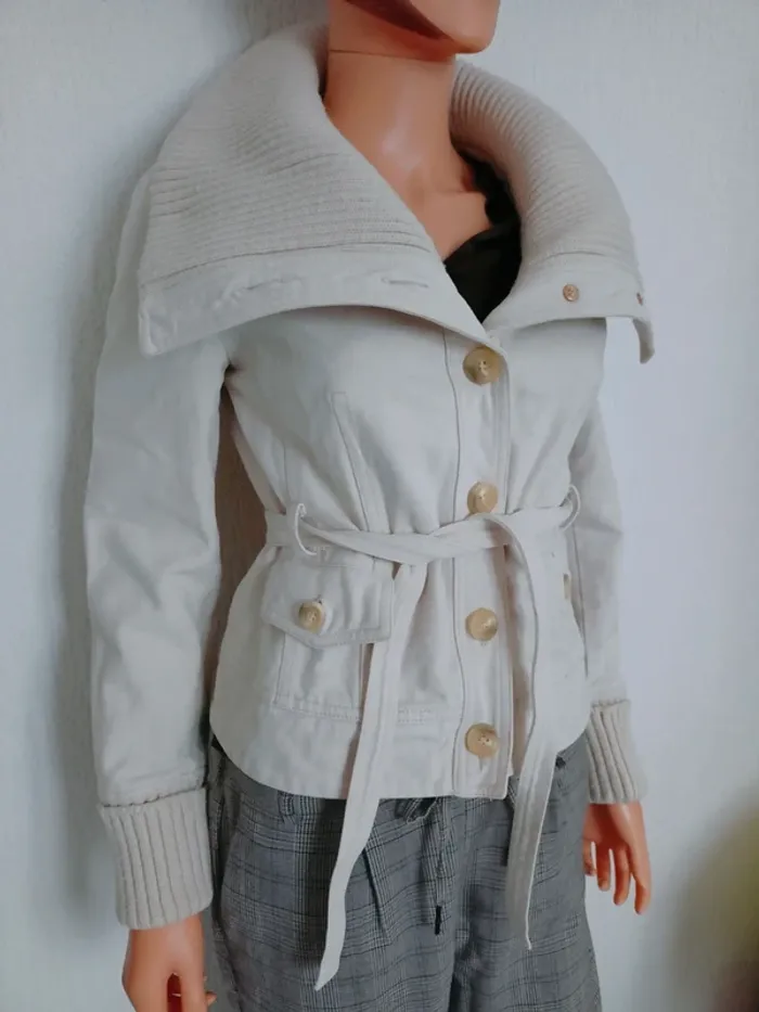 Veste courte mango écru/beige S - photo numéro 2