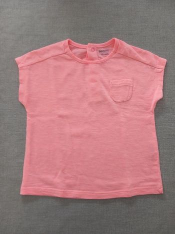 Tee-shirt rose Bout'chou 18 mois TBE