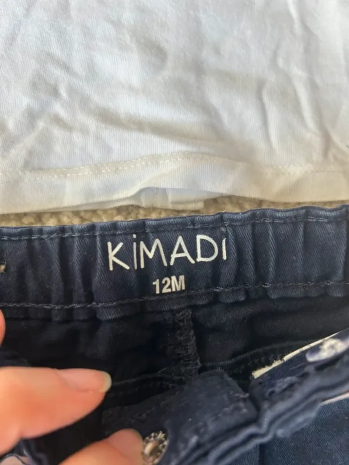 Lot : tenue demie saison pantalon et haut coton bio bébé fille - 12 mois - kiabi et kimadi - photo numéro 5