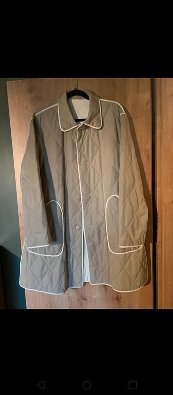 Trench manteau long matelassé Weinberg réversible boutons