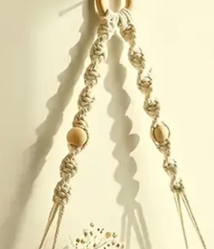 Suspension macramé étagère plantes - photo numéro 5