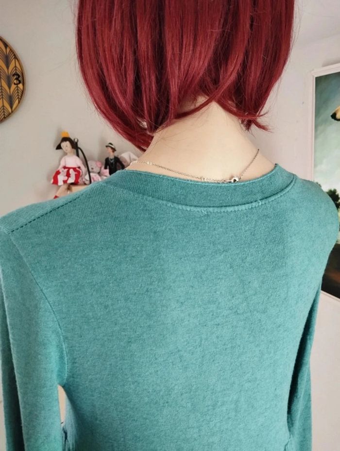 🌿Robe Volantée Vert d'Eau Angora & Laine Made in Italy T36/38🌿 - photo numéro 9