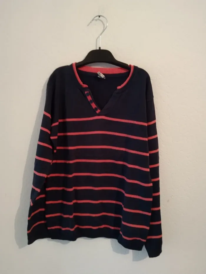 pull col V rayé tape a l'oeil garcon 10 ans
