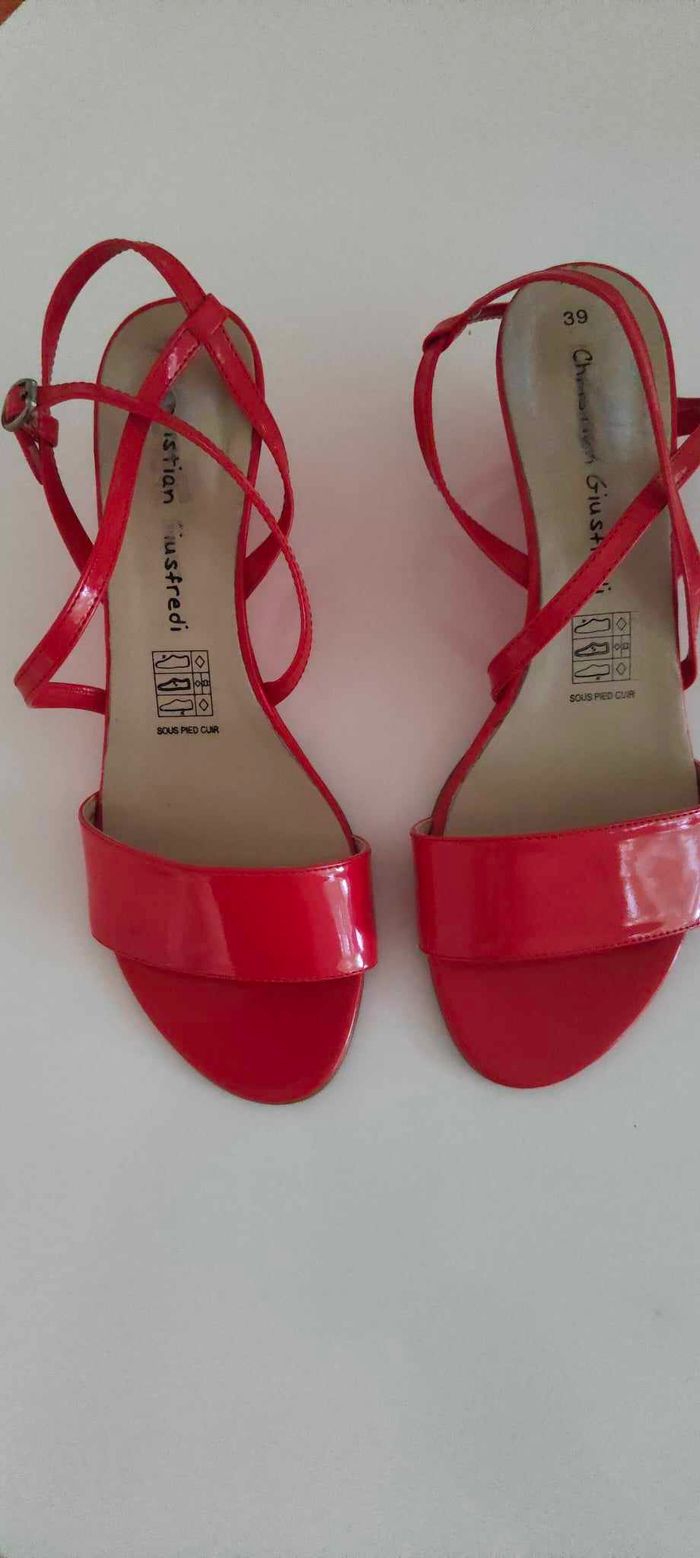 Chaussures vernis orange / corail made in ITALY