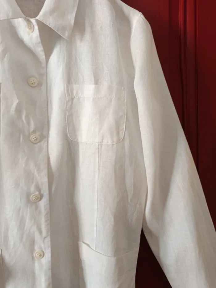 Chemise veste Breal 100% lin t.38/40 - photo numéro 6