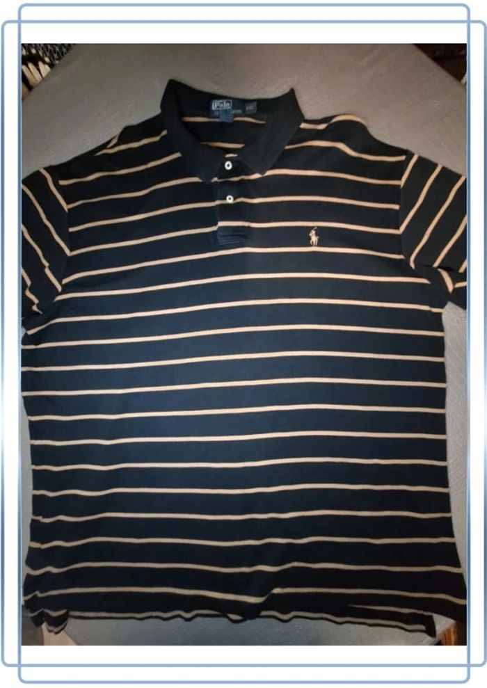 Polo Ralph lauren  noir et marron 100% coton- taille XXL - brodé (33) - photo numéro 5