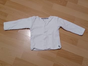 Gilet velours 12 mois Phare de la baleine